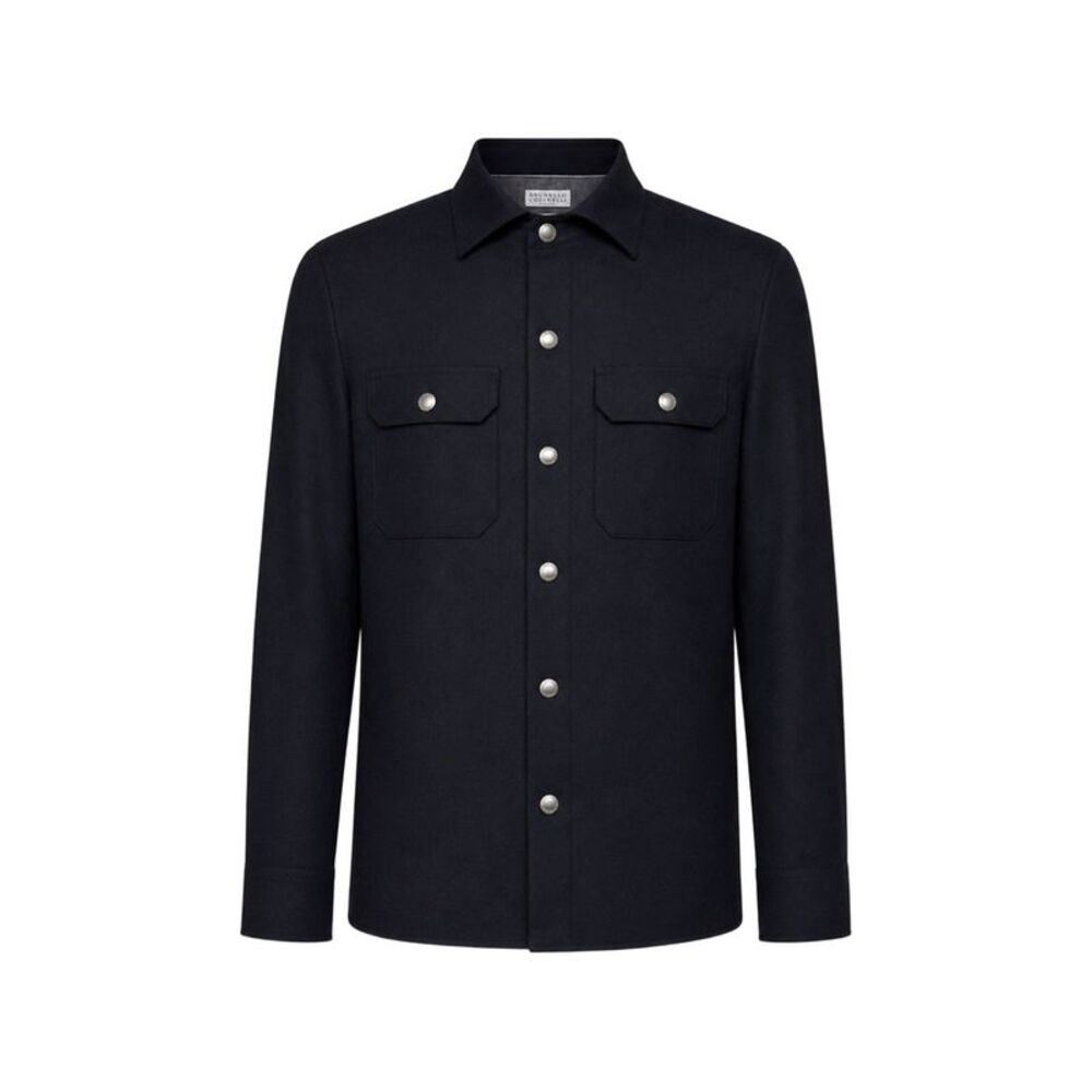 Brunello Cucinelli Men Wool Shirt